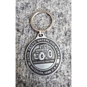John Deere Waterloo Works Keychain - 7000 Series Tractors Collectible